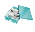 Caja de almacenamiento de cartón Leitz Click & Store Wow con separadores 10,5 x 27,8 x 36,8 cm color verde menta