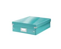 Boîte de rangement carton Leitz Click&Store Wow avec séparateurs H 10,5 x L 27,8 x P 36,8 cm rose