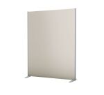 Cloison START UP - Bois antibactérien - L 120 x H 160 cm - Cadre coloris aluminium / Sable - avec Pieds fixes couleur aluminium