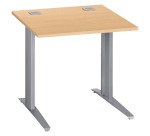 Bureau droit hêtre L 80 cm piètement "L" métal Essens