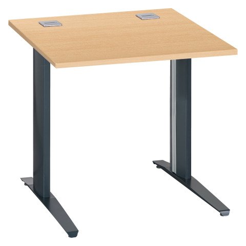 Mesa recta Excellens Patas fijas Metal Plus 80 cm Haya / Antracita