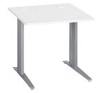 Gb_bureau droit 80  blanc alu metal plus excellens