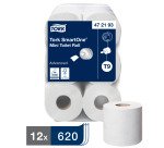 Papier toilette Tork Smartone mini rouleaux double épaisseur - Carton de 12
