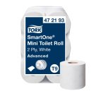 Toiletpapier Tork T9 Smartone mini rollen dubbele dikte - Doos van 12
