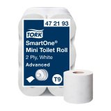 Tork SmartOne® Mini papier toilette rouleau blanc T9, Advanced, 2 plis, 12 x 620 feuilles