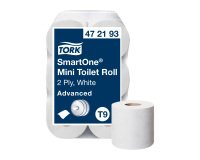 Toiletpapier Tork T9 Smartone mini rollen dubbele dikte - Doos van 12