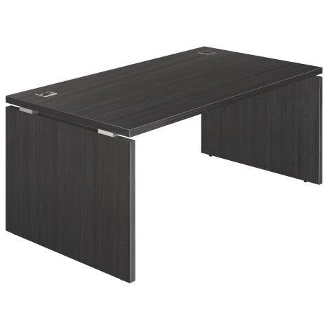 Mesa recta Shiny An 180 cm patas rectas ébano