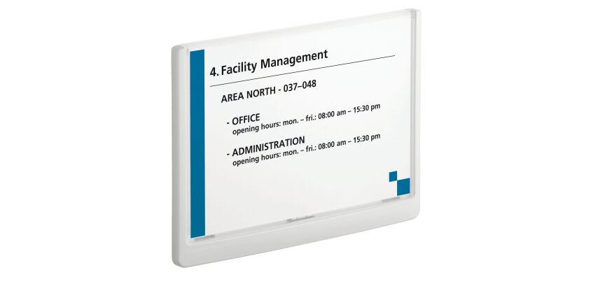 Plaque murale 17,5 x 23,5 cm Click Sign Durable