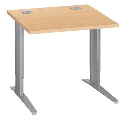 Bureau droit Excellens Métal Plus piètement L fixe ou réglable au montage