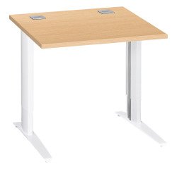 Bureau droit Excellens Métal Plus piètement L fixe ou réglable au montage