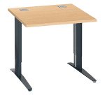 Bureau droit Excellens Métal Plus piètement L fixe ou réglable au montage