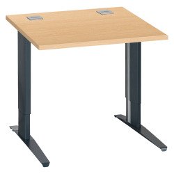 Bureau droit Excellens Métal Plus piètement L fixe ou réglable au montage