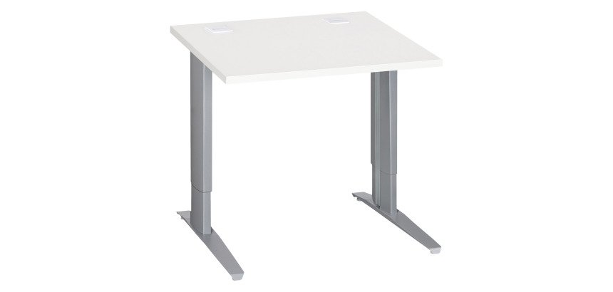 Gb_bureau droit 80 blanc alu metal plus reglable excellens