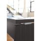 Bureau droit L 180 x P 90 cm, piètement plein bois - Milano