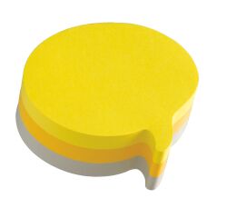 Blok 225 bladen 3 kleuren Post It fantasie tekstballon70 x 70 mm