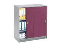 Harmonie Wardrobe H 100 x W 90 x D 44 cm, aluminum body, sliding doors, color