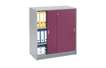 Armario madera Alt 100 cm color aluminio puertas correderas color