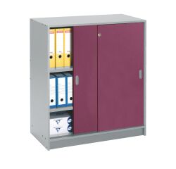 Harmonie Wardrobe H 100 x W 90 x D 44 cm, aluminum body, sliding doors, color