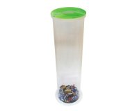 Collecteur de piles usagées 20 litres cylindrique transparent