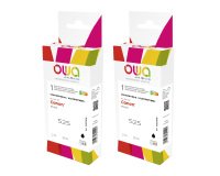 Pack van 2 cartridges Armor compatibel met Canon PGI-525 zwart