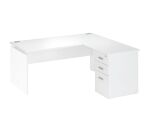 Bureau d'angle L 160 x P 160 cm avec retour suspendu sur caisson positionnable droite/gauche Intuitiv' couleur