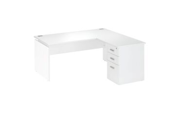 Pack werkpost + bijzet ladeblok wit Intuitiv