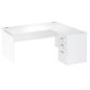 Bureau d'angle L 160 x P 160 cm avec retour suspendu sur caisson positionnable droite/gauche Intuitiv' couleur
