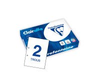 Papel A4 blanco 80 g Clairefontaine Clairalfa perforado 2 agujeros - Paquete de 500 hojas