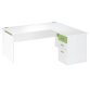 Bureau d'angle L 160 cm avec retour suspendu sur caisson positionnable droite/gauche Intuitiv' couleur