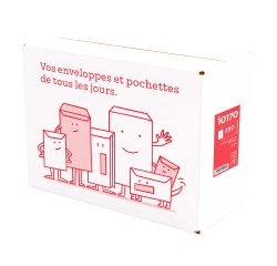 Doos met 250 administratieve enveloppen in witte kraft 229 x 324 mm zonder venster zelfklevend met beschermstrook