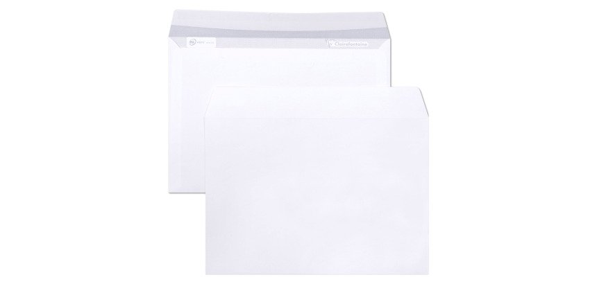 Enveloppe Clairalfa Clairefontaine 90 g/m² blanche - Boîte de 250