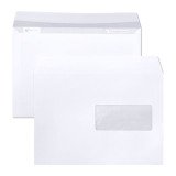 Enveloppe 162 x 229 mm Clairalfa Clairefontaine 90 g avec fenêtre 45 x 100 mm blanche - Boîte de 250