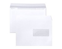 Sobre 162 x 229 mm Clairalfa Clairefontaine 90 g con ventana 45 x 100 mm blanca - Caja de 250
