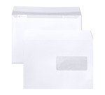 Enveloppe Clairefontaine blanche 162 x 229 mm - format C5 - avec fenêtre - Boîte de 250
