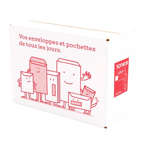 Pochettes administratives 229 x 324 autocollante avec fenêtre - Boîte de 250