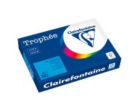 Papier A4 couleur bleu turquoise 80 g Clairefontaine Trophée couleurs vives - Ramette de 500 feuilles