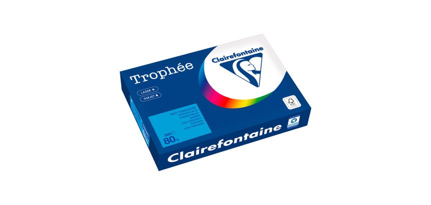 Ramette papier couleur Clairefontaine Trophée couleurs vives A4 80 gr - 500 feuilles