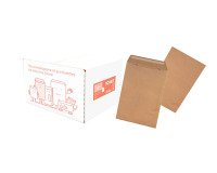 Fundas administrativas kraft marrón 162x229 mm gama Budget SF con banda protectora - Caja de 500