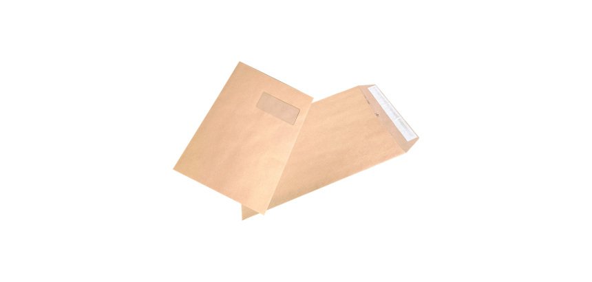 Pochettes administratives kraft brun avec fenêtre gamme budget