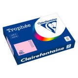 Papier A4 couleur 80 g rose pastel Clairefontaine Trophée couleurs pastel - Ramette de 500 feuilles