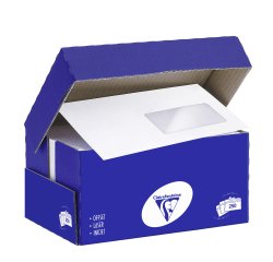 Enveloppe Clairalfa Clairefontaine 90 g/m² blanche - Boîte de 250