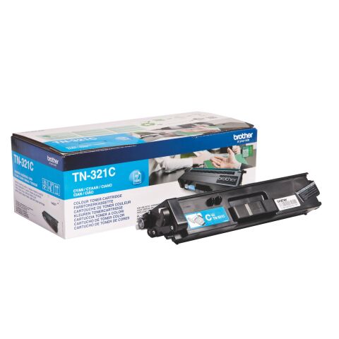 Brother TN-321 toner original cian de capacidad estándar (1500 páginas)