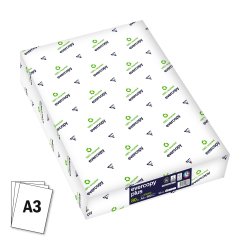Papel reciclado A3 blanco 80 g Evercopy Plus - Paquete de 500 hojas