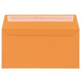 Enveloppe 110 x 220 mm Pollen Clairefontaine 120 g sans fenêtre clémentine - Paquet de 20