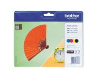 Pack of 4 cartridges Brother LC129XL black + color
