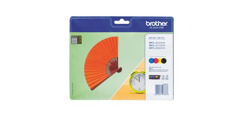 Pack von 4 Kartuschen Brother LC129XL Schwarz + Farbig