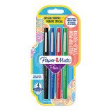 Stylo feutre Paper Mate Flair écriture moyenne - Pochette de 4 couleurs classiques