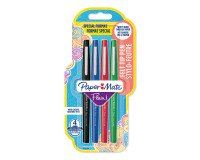 Rotulador Flair punta media Papermate Bolsa de 4 colores surtidos clásicos