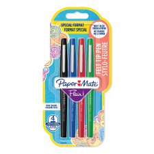 Rotulador Flair punta media Papermate Bolsa de 4 colores surtidos clásicos