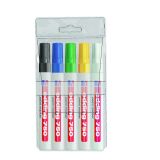 Sleeve with assortment of 5 permanent markers Edding 750 conical point 2 - 4 mm